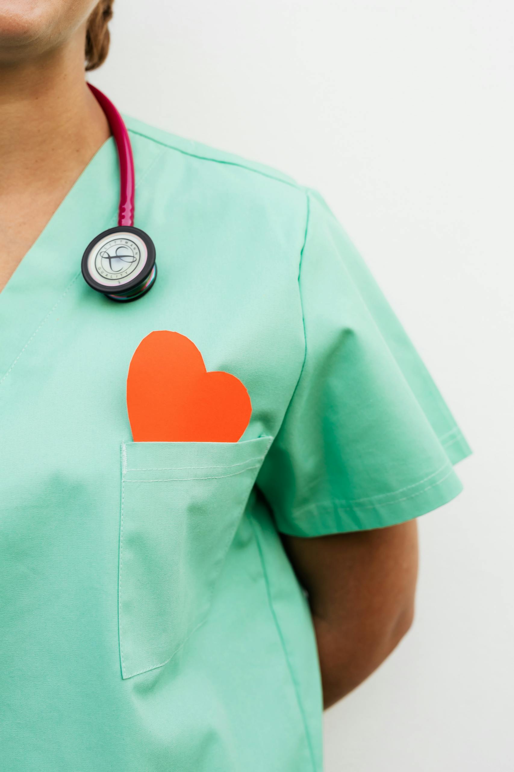 healingstethoscope and paper heart for heart health awareness.